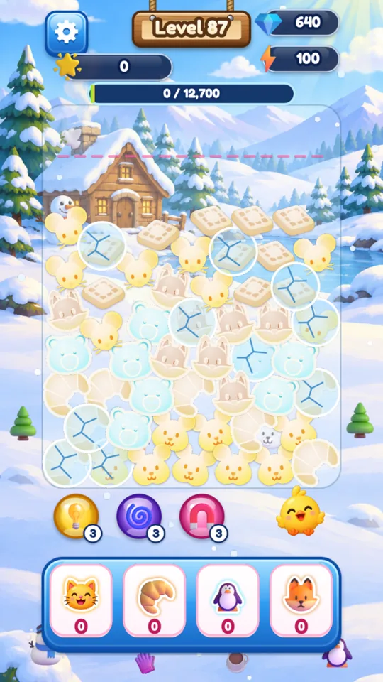 Matching critters on the puzzle board