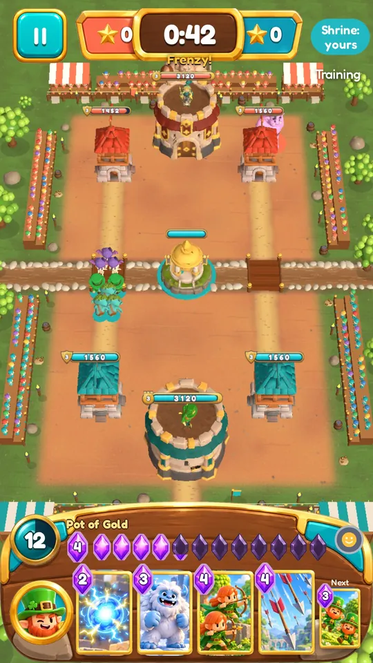 A battle in the Brawler Pit, with Lucky Finn on the Keep
